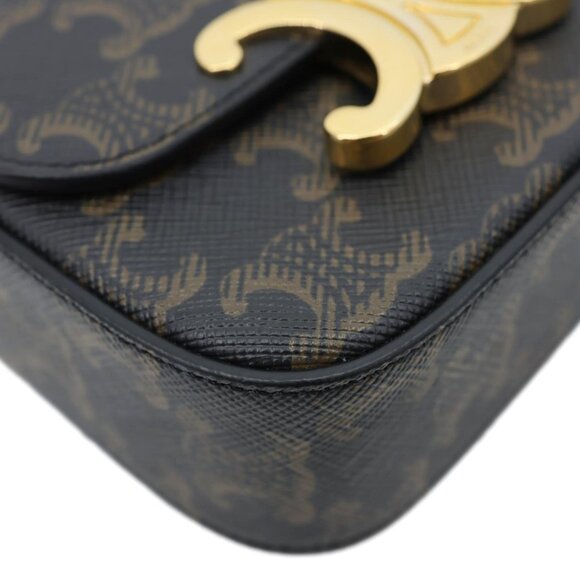 Celine  Triomphe Mini Canvas Shoulder Bag Brown - Picture 6 of 12